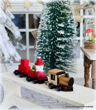 Dollhouse Christmas toy train snowman