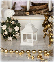 Dollhouse white lantern Christmas light