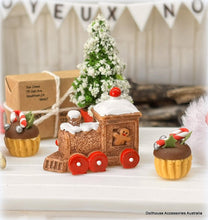 Dollhouse Gingerbread Train Christmas miniature