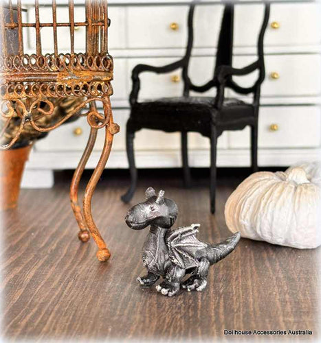 Dollhouse nursery dragon toy black halloween haunted house