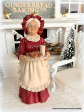 Dollhouse Miniature Mrs Claus Christmas milk and cookies