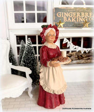 Dollhouse Miniature Mrs Claus Christmas milk and cookies