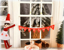 Dollhouse Bunting christmas Elf Workship