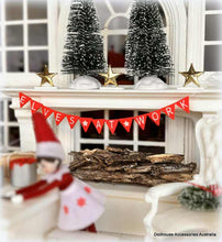 Dollhouse Miniature Santa's Workshop elves at work bunting