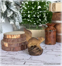 Squirrels on Log - Miniature