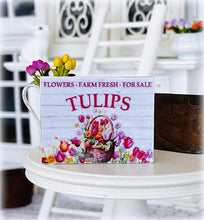 Dollhouse Tulips flower sign