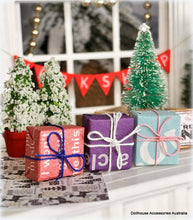 Dollhouse Miniature wrapped parcel gifts presents