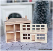 Wooden Dollhouse -Unpainted - 7 cm high