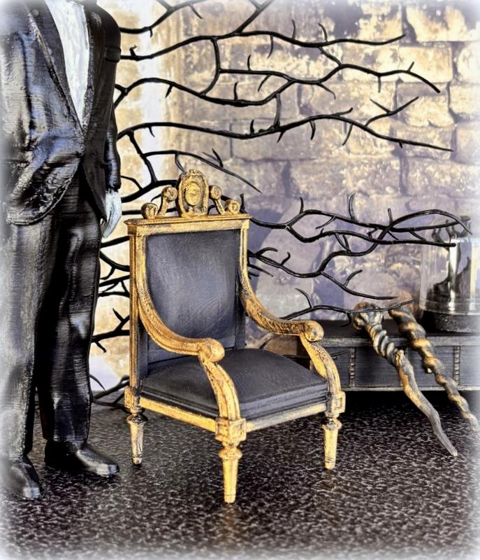 Dollhouse Apothecary Throne Chair halloween haunted house