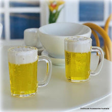 Dollhouse beer pint in glass jug