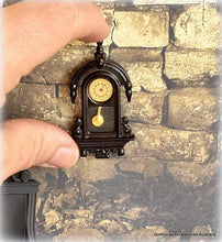 Dollhouse metal gothic style black wall clock apothecary haunted house