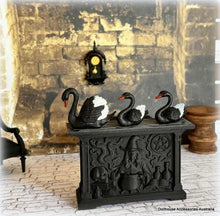 Dollhouse black swans halloween apothecary haunted house
