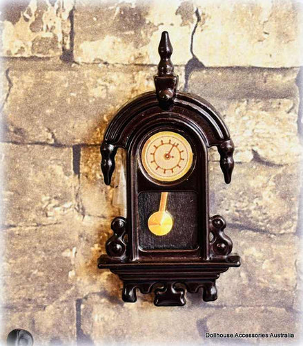 Dollhouse metal gothic style black wall clock apothecary haunted house