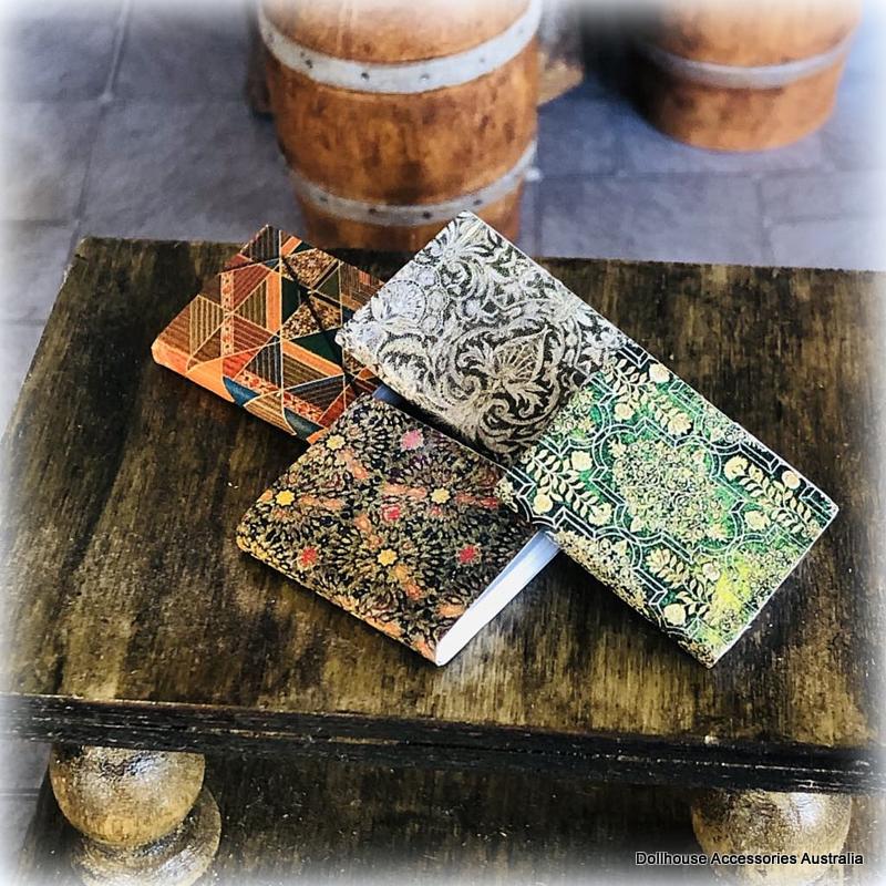 Journals - Set of 4 - Paisley theme - Miniature