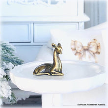 Brass Resting Deer - Small -  Miniature