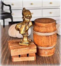 Dollhouse miniature bronze bust of lady statue