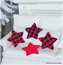 Dollhouse decor farmhouse buffalo plaid check stars