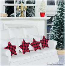 Dollhouse decor farmhouse buffalo plaid check stars