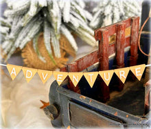 Dollhouse miniature adventure Bunting flags