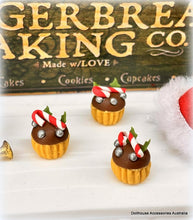 Dollhouse Christmas candy cane cupcakes sweet treats