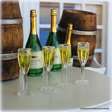 Dollhouse miniature glasses of champagne