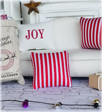 Cushion - Red and White Stripes - Miniature