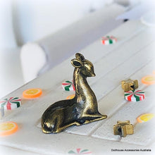 Brass Resting Deer - Small -  Miniature