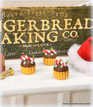 Dollhouse Christmas candy cane cupcakes sweet treats