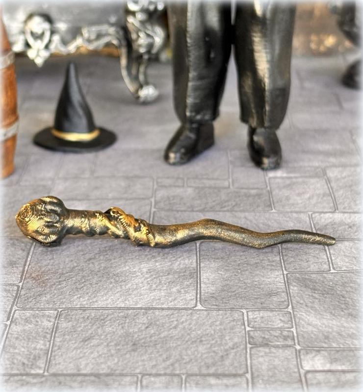 Dollhouse halloween witch wand walking stick apothecary haunted house