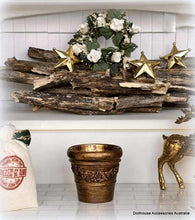 Dollhouse miniature gold swag planter pot