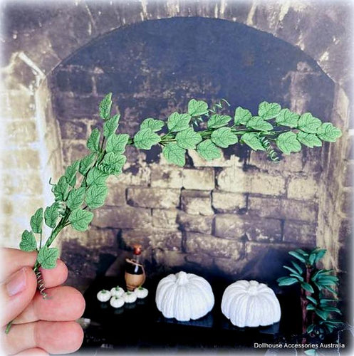 Dollhouse Miniature Green Vine leaves