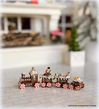 Dollhouse miniature Christmas Gingerbread train