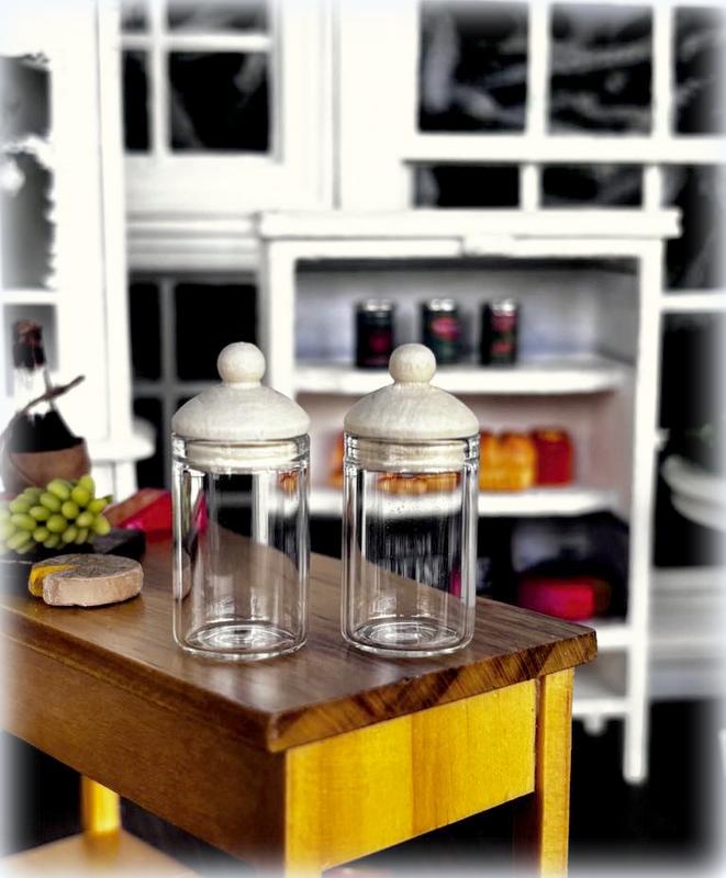Glass Storage Jars - Set of 2 - Miniature
