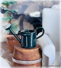 Dark Forest Green Watering Can - Metal - Miniature