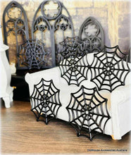 Dollhouse Miniature Halloween decorations  spider webs as home decor
