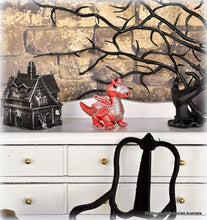 Dollhouse nursery toy dragon red silver