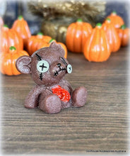 Dollhouse miniature haunted house old bear Halloween
