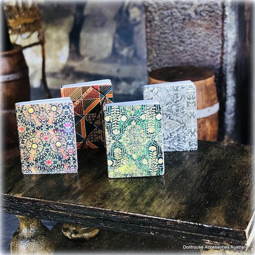 Journals - Set of 4 - Paisley theme - Miniature