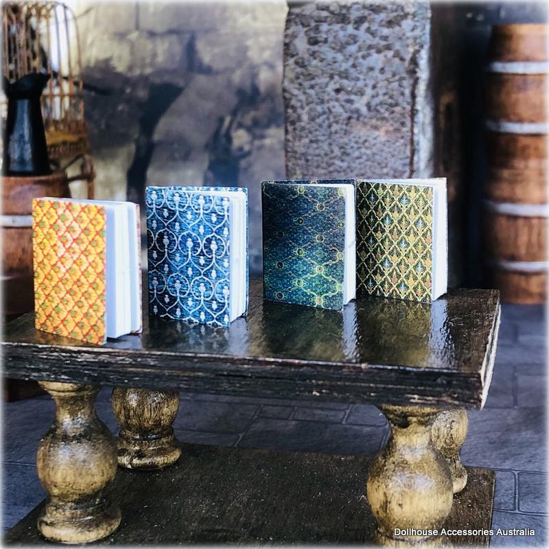 Journals - Set of 4 - Damask theme - Miniature
