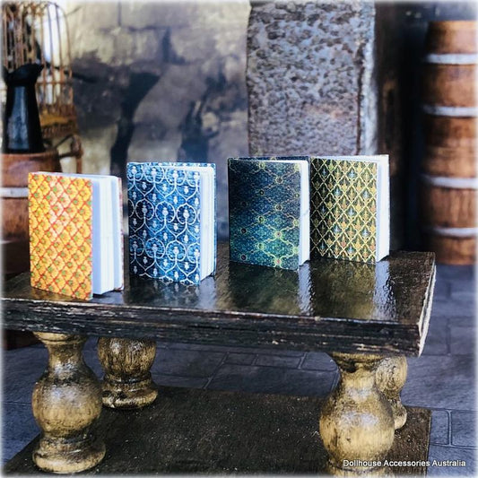 Journals - Set of 4 - Damask theme - Miniature