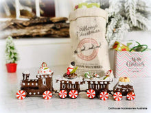 Dollhouse miniature Christmas Gingerbread train