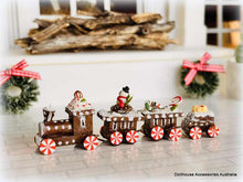Dollhouse miniature Christmas Gingerbread train