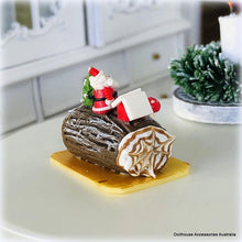 Yule Log with Santa theme - Miniature