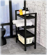 Storage Shelves - 4 Tiered - Black - Miniature