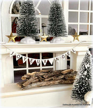 Dollhouse Miniature Christmas decorations Joyeux Noel mantlepiece decor hanging bunting
