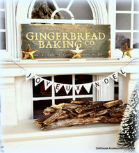 Dollhouse Miniature Christmas decorations Joyeux Noel mantlepiece decor