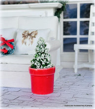 Dollhouse christmas tree in red pot