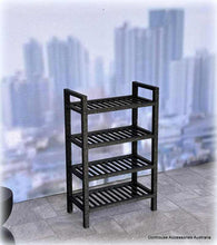 Storage Shelves - 4 Tiered - Black - Miniature