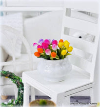 Bowl of Colourful Tulips - Miniature