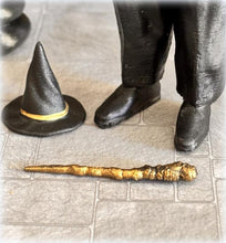Dollhouse miniature wand witch knotted wood